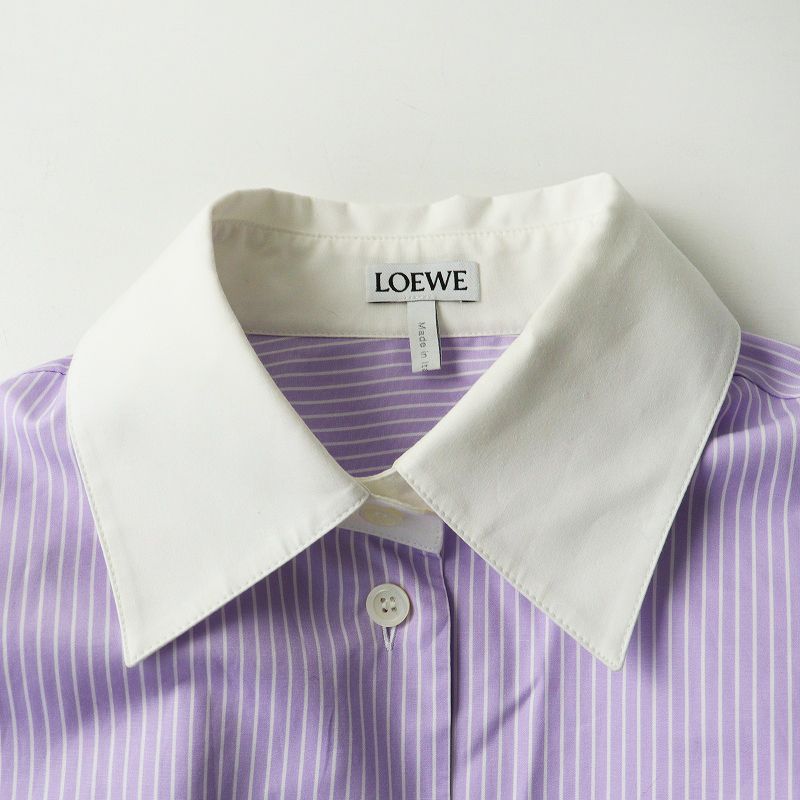 2023SS MADE IN ITALY ロエベ LOEWE ショートストライプシャツ 32