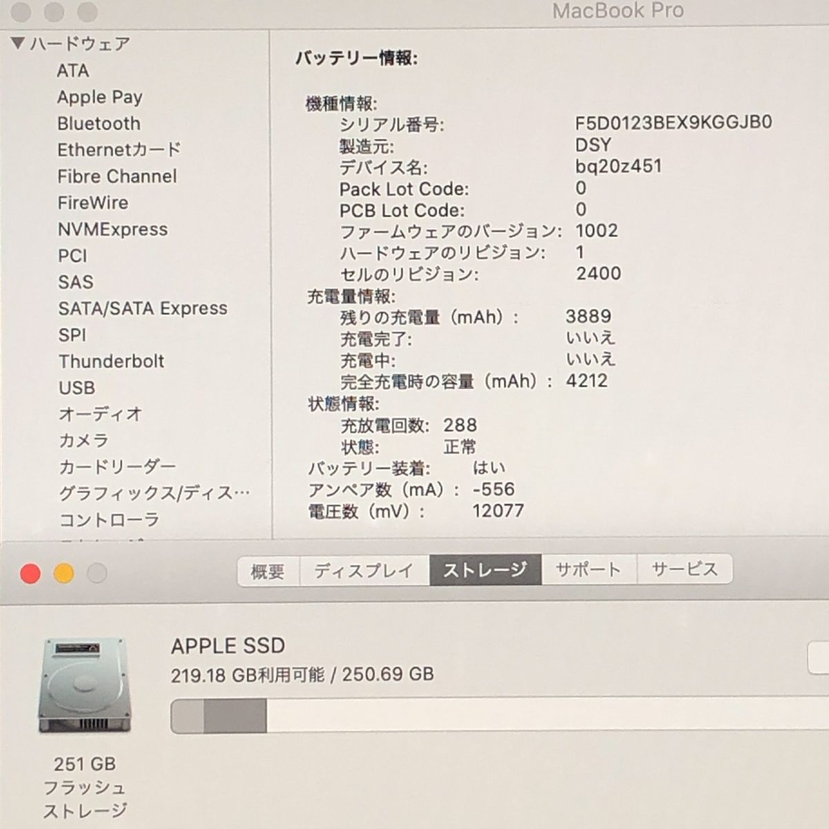 品 本体のみ Apple MacBook Pro 13インチ 2020 Thunderbolt 3ポートx 2 i 5 16 GB 256 画面割れ 他 A 2289 EMC 3456 MB JUNK 251930 379365