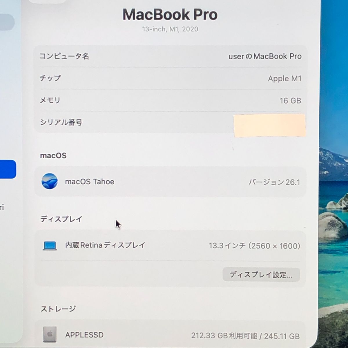 ◇ジャンク品・本体のみ◇Apple MacBook Pro (13インチ M1 2020)【M1