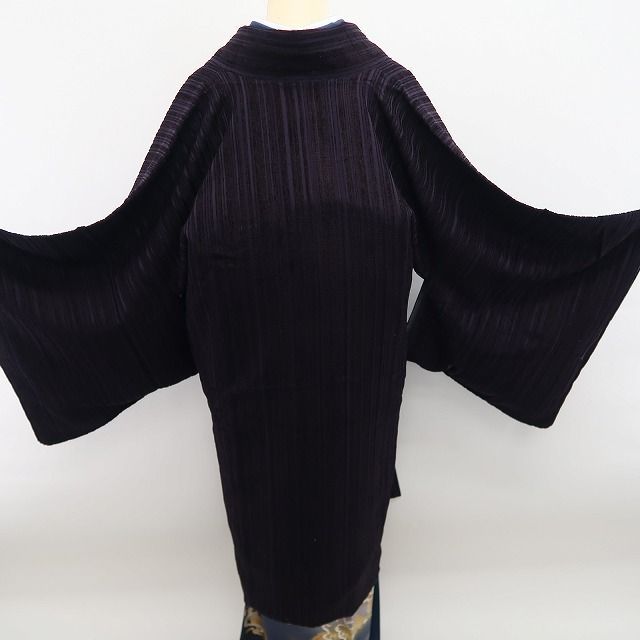 ロング丈 仕付け糸付”​​染めと織りが語る静かな贅沢”道中着