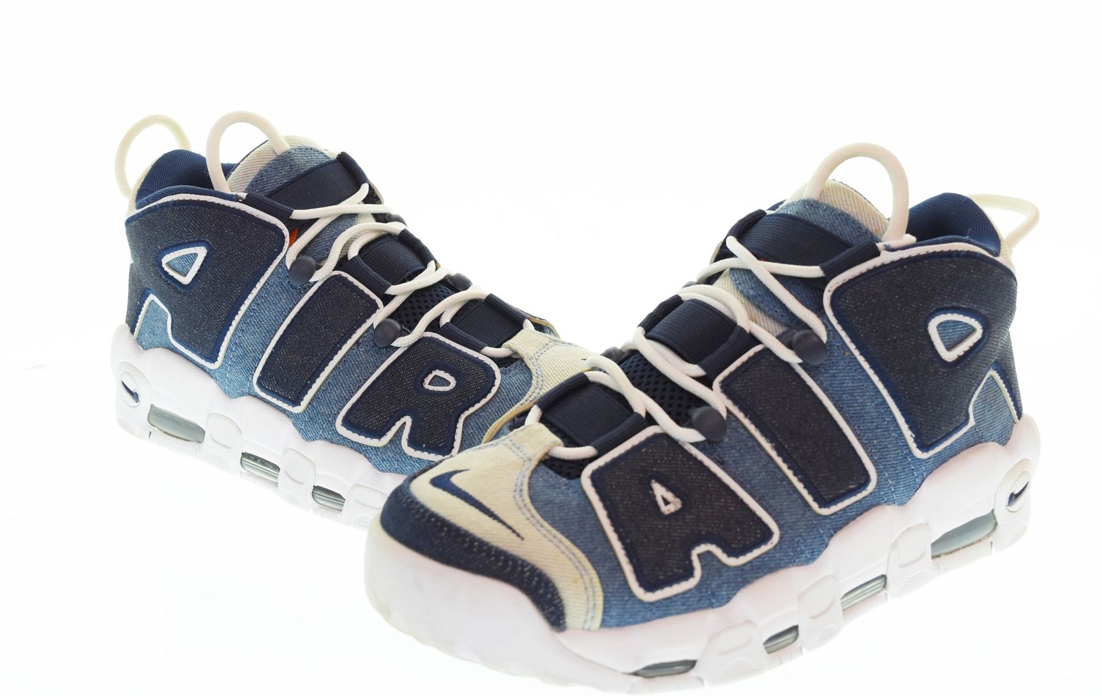 ナイキ NIKE AIR MORE UPTEMPO DENIM エアモアアップテンポ モアテン デニム スニーカー CJ 6125 100 メンズ靴 ブルー 25 cm 103 S 1387
