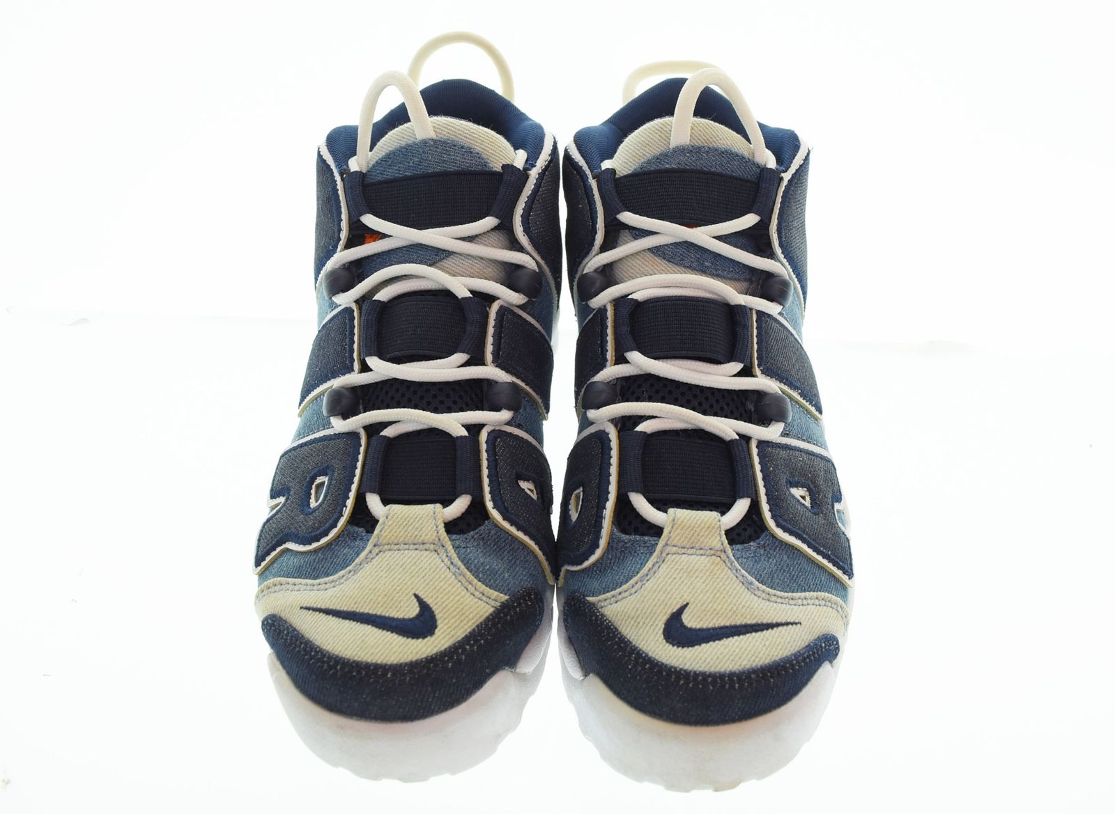 ナイキ NIKE AIR MORE UPTEMPO DENIM エアモアアップテンポ モアテン デニム スニーカー CJ 6125 100 メンズ靴 ブルー 25 cm 103 S 1387