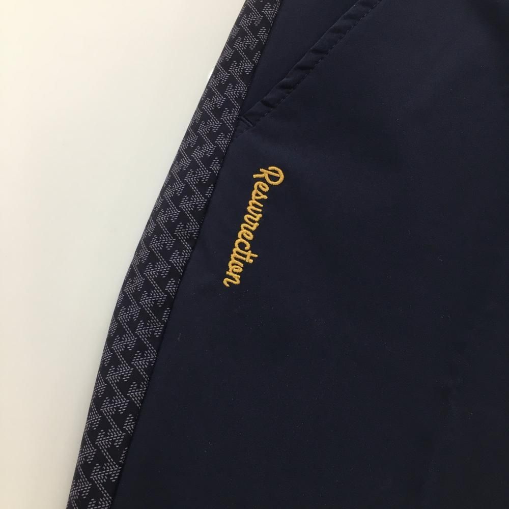 超美品】レザレクション パンツ ネイビー×ダークパープル系 後ろ総柄