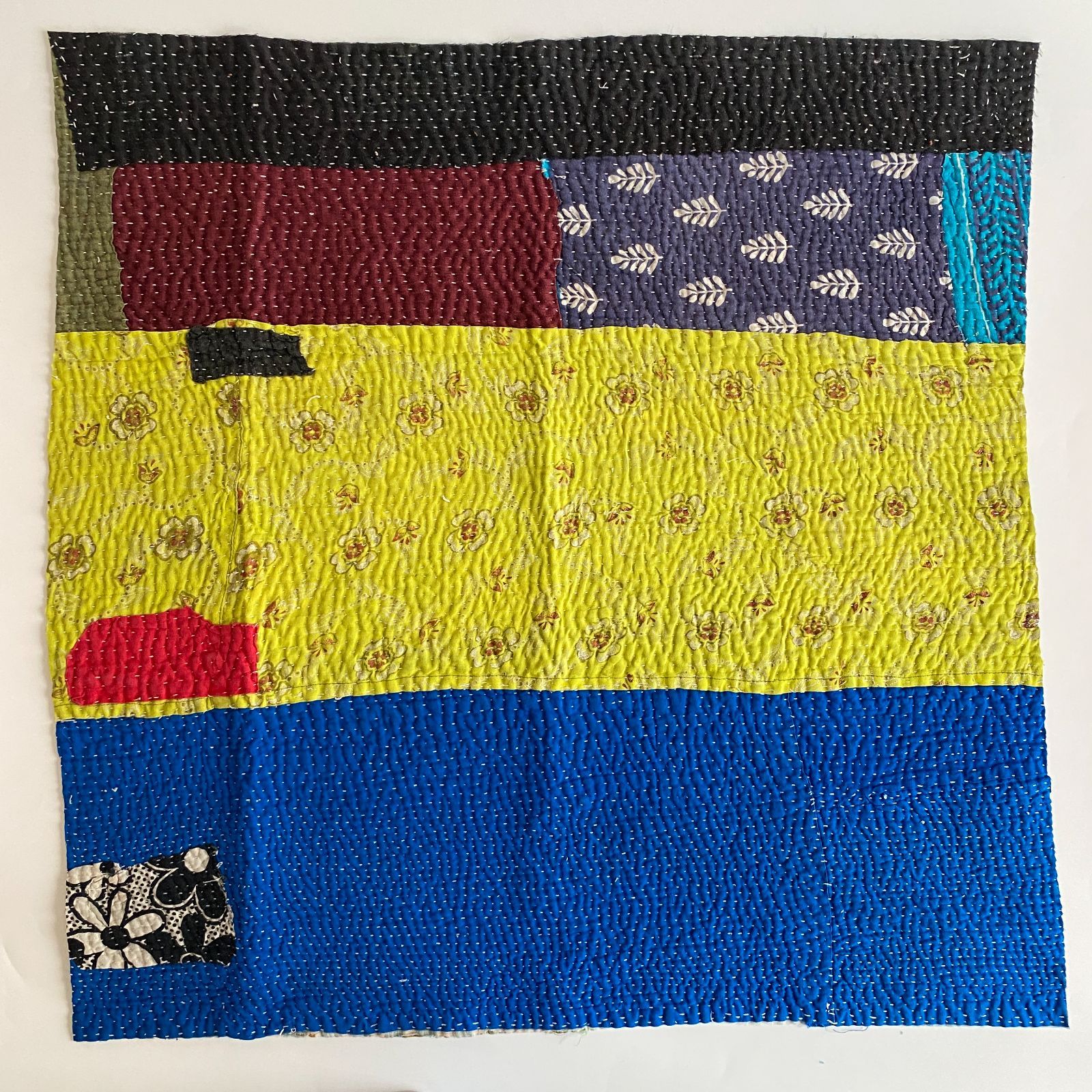 3540 ラリーキルト カンタキルト オールドファブリック ハギレ インド