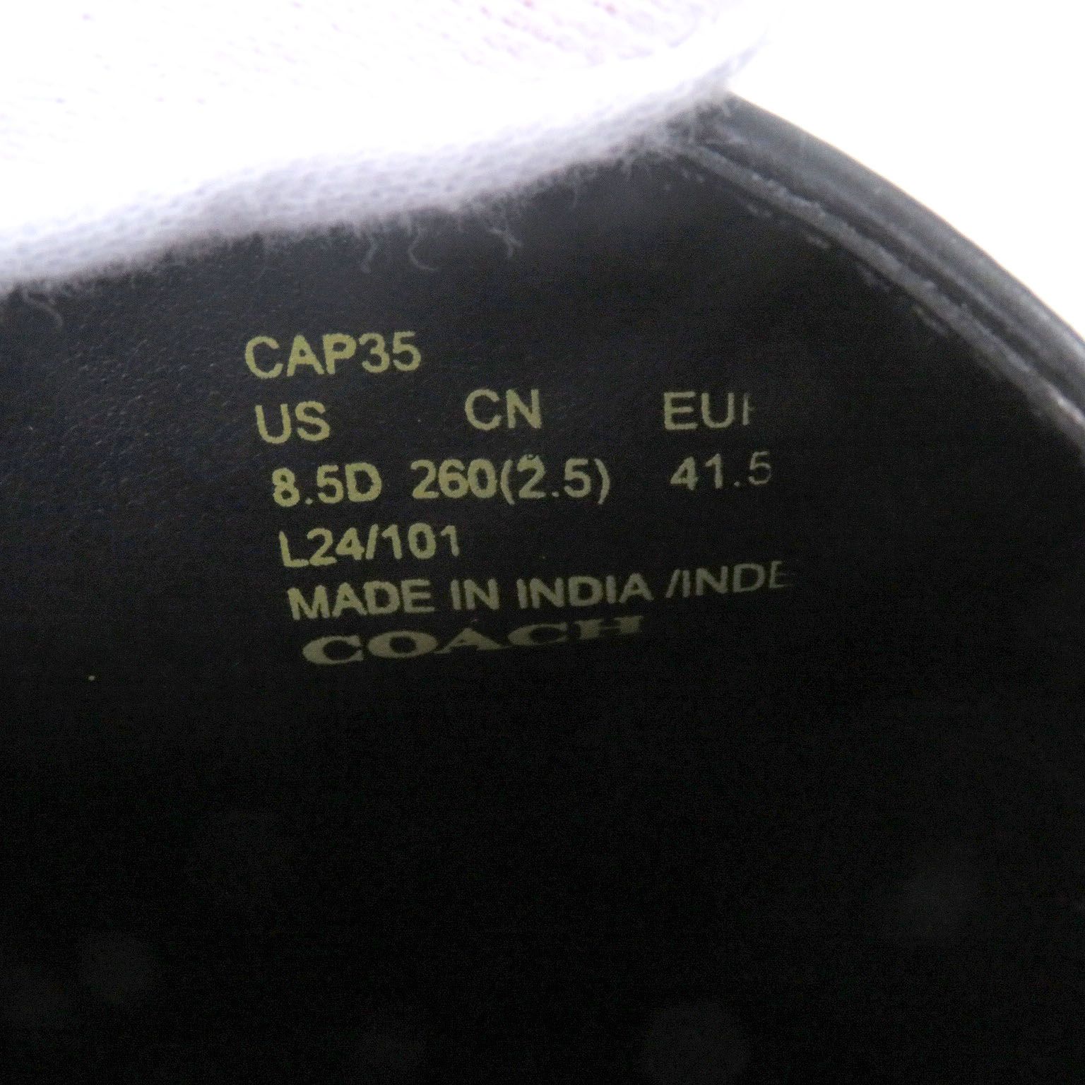 未使用品□COACH コーチ CAP33 プラットフォーム レザー カモフラ柄