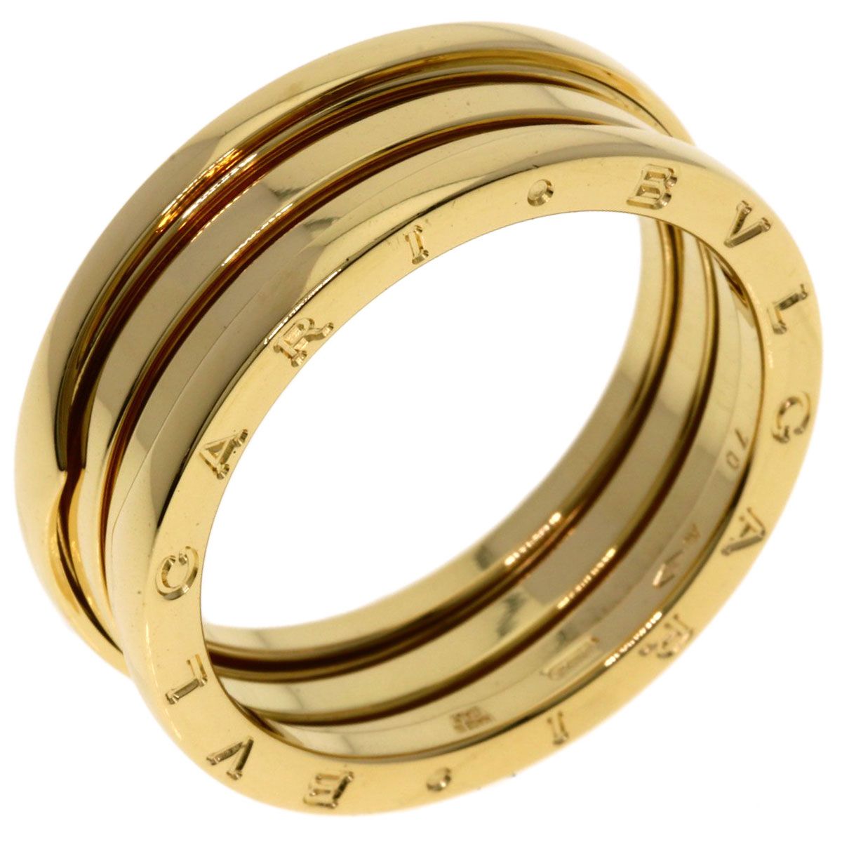  BVLGARI ブルガリ B zero 1 ビーゼロワン 3バンド 70 リング 指輪 K 18 YG ユニセックス リング 指輪 アクセサリー