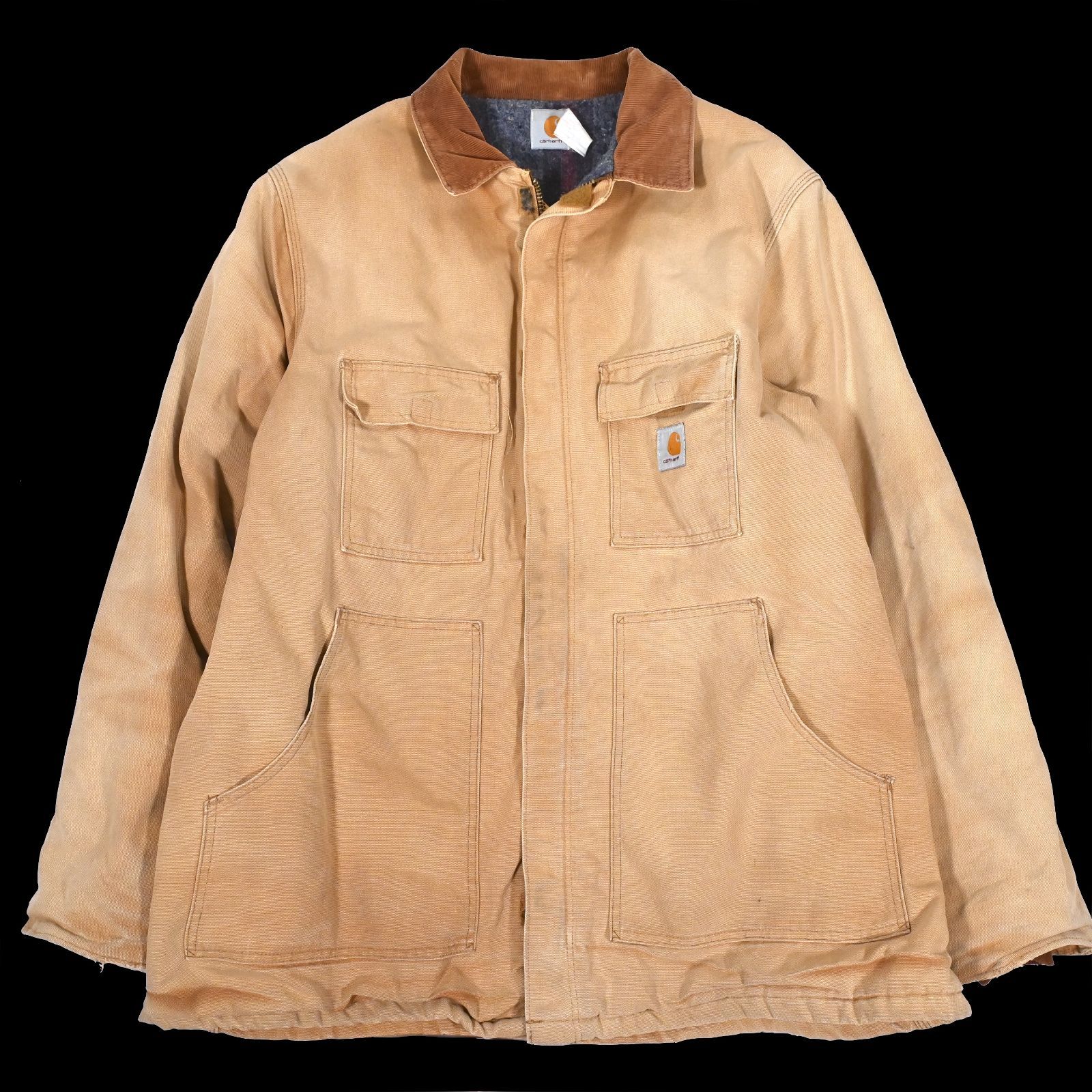 カーハート ダックジャケット 80 s〜90 s ボロ ブラウン ユニオンチケット