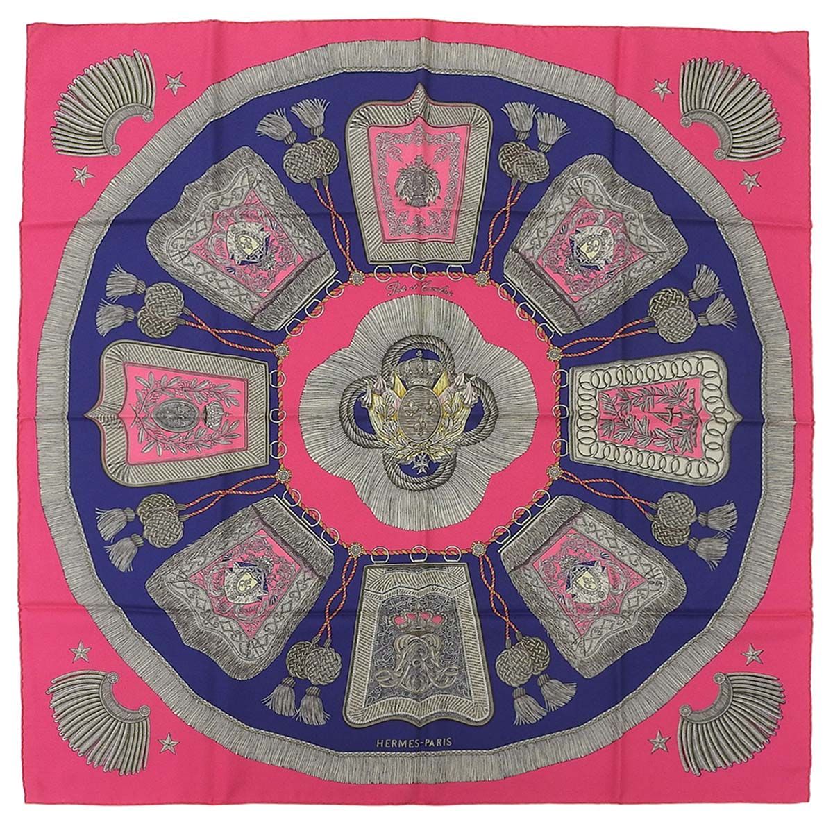 エルメス HERMES カレ90 Poste et Cavlerie サーベルの飾り袋 スカーフ