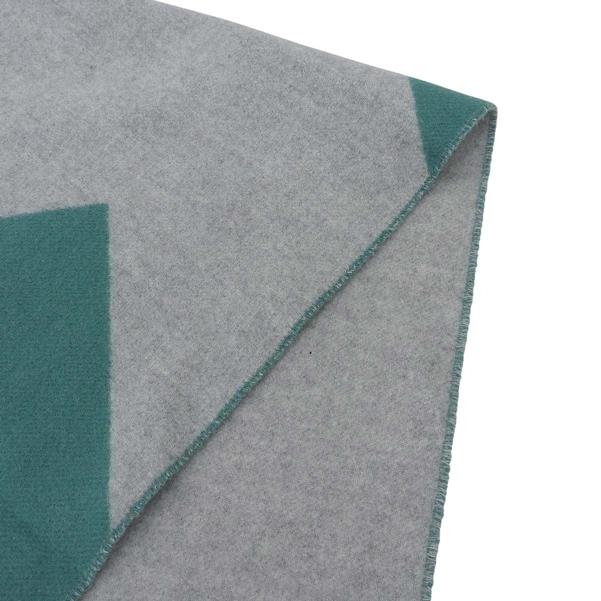  エルメス HERMES フリンジ バイカラー マフラー カシミヤ グレー グリーン レディース マフラー 小物