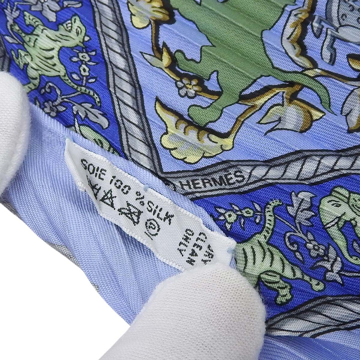 エルメス HERMES プリーツ スカーフ CHASSE EN INDE インドの狩猟 像