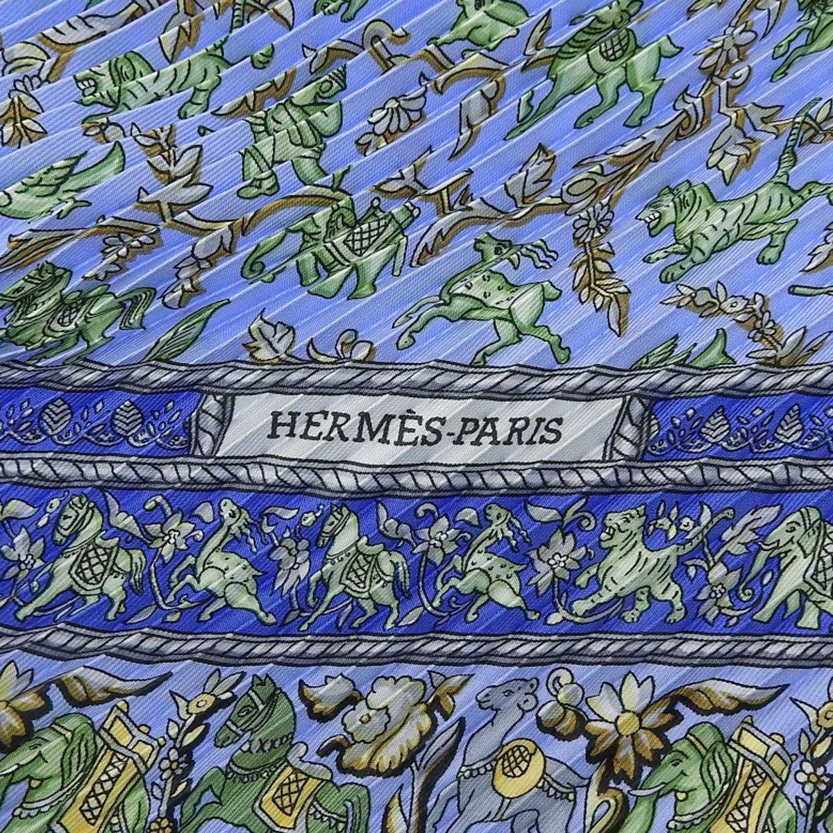 エルメス HERMES プリーツ スカーフ CHASSE EN INDE インドの狩猟 像