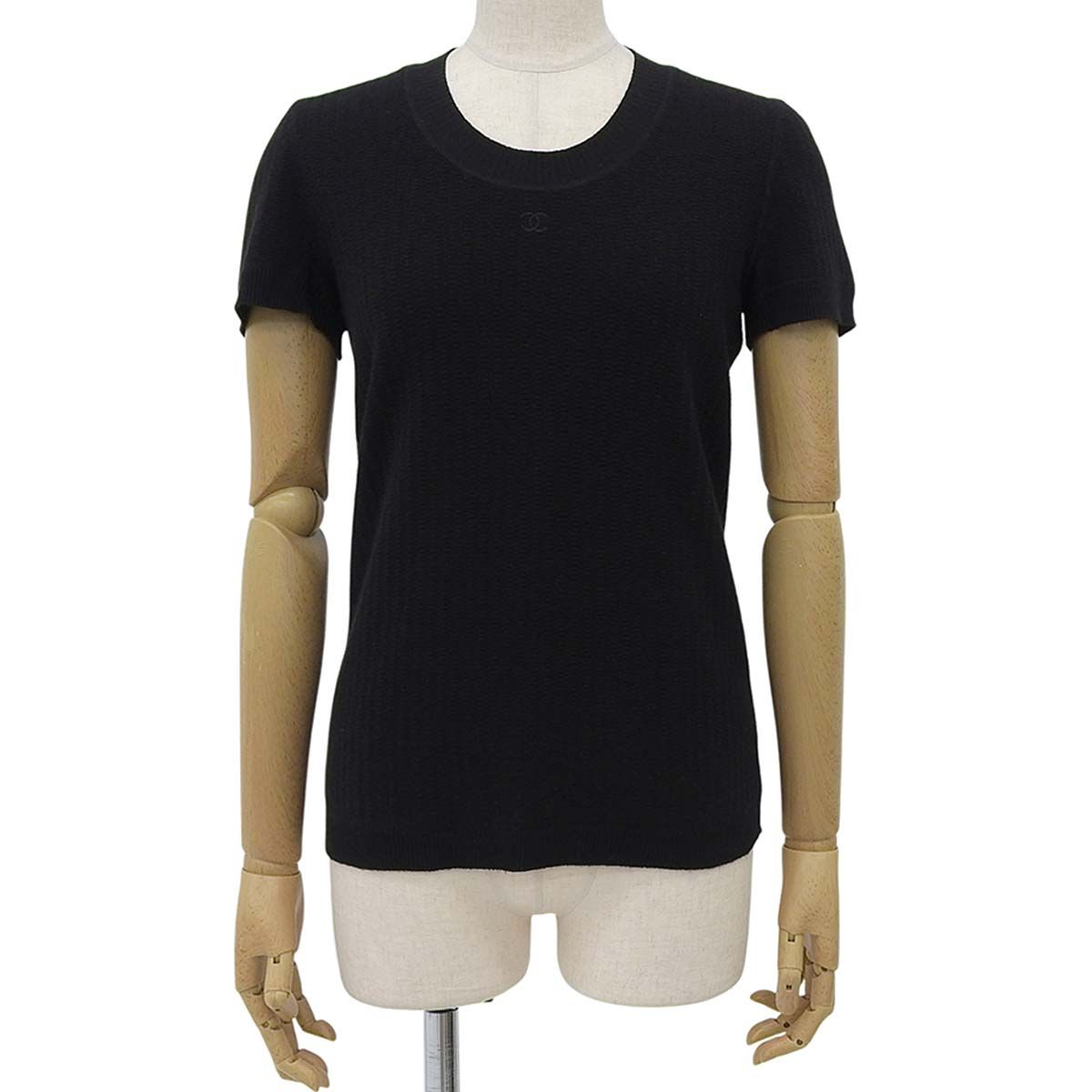 シャネル CHANEL ココマーク 半袖 ニット カットソー ウール カシミヤ