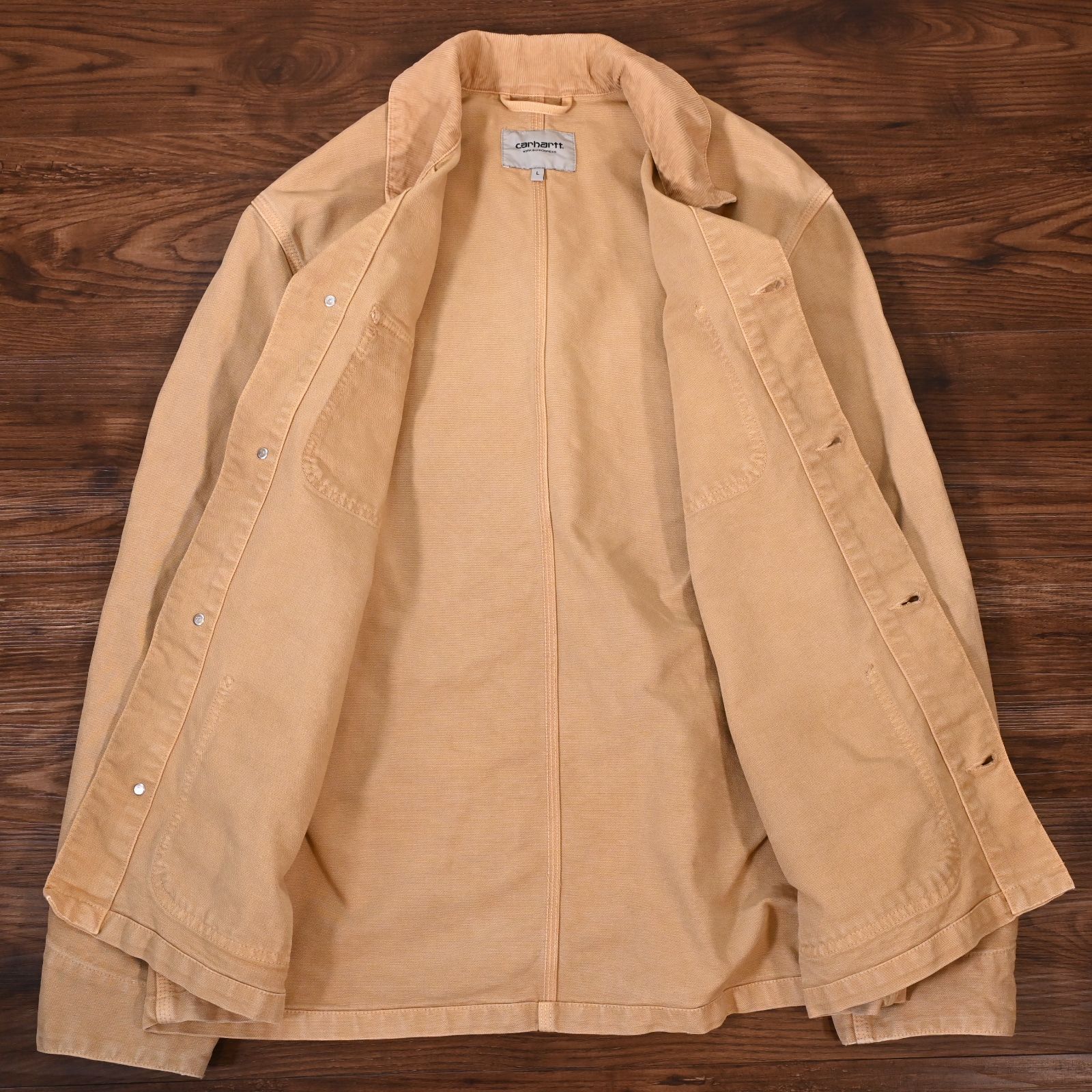 カーハート ミシガンコート カバーオール ブラウン 裏地なし Lサイズ