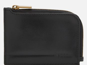 Fossil フォッシル コインケース アレン レザー ジップ カードケース ブラック FO 314