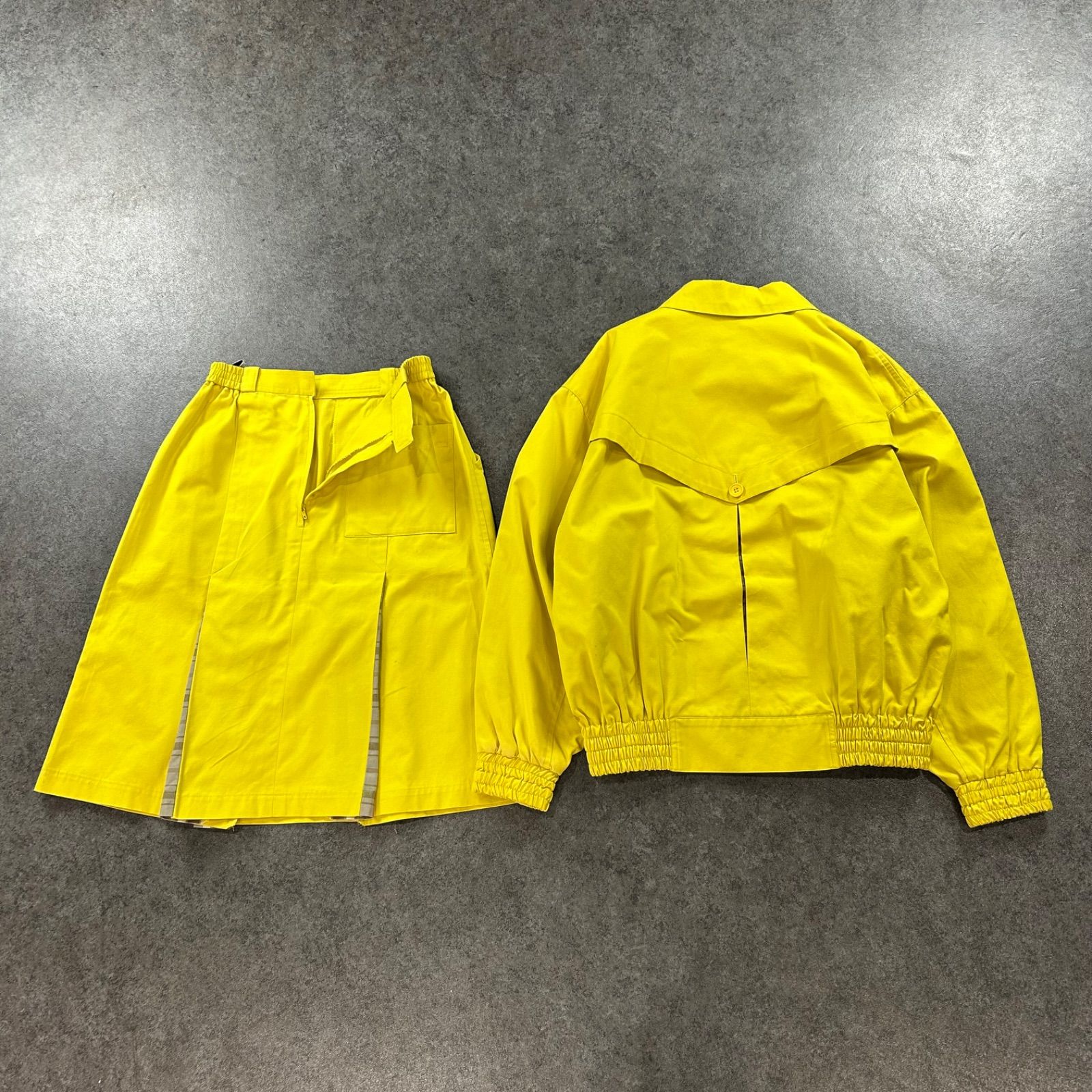 クリスチャンディオール スーツセットアップ イエロー ヴィンテージ ウール 90s Vintage Christian Dior SPORTS クリスチャンディオール