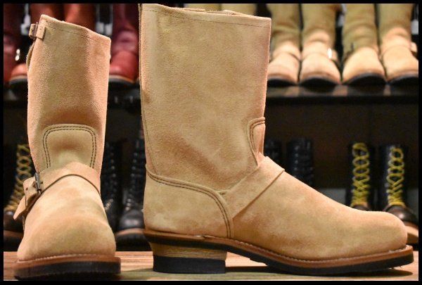 10 D ♥ 19年 レッドウィング 9269 スエード エンジニア タン ブルハイド ラフアウト ブーツ redwing GP 361