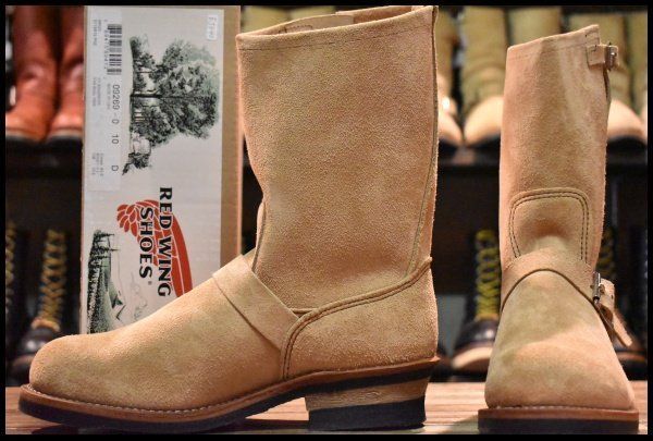10 D ♥ 19年 レッドウィング 9269 スエード エンジニア タン ブルハイド ラフアウト ブーツ redwing GP 361