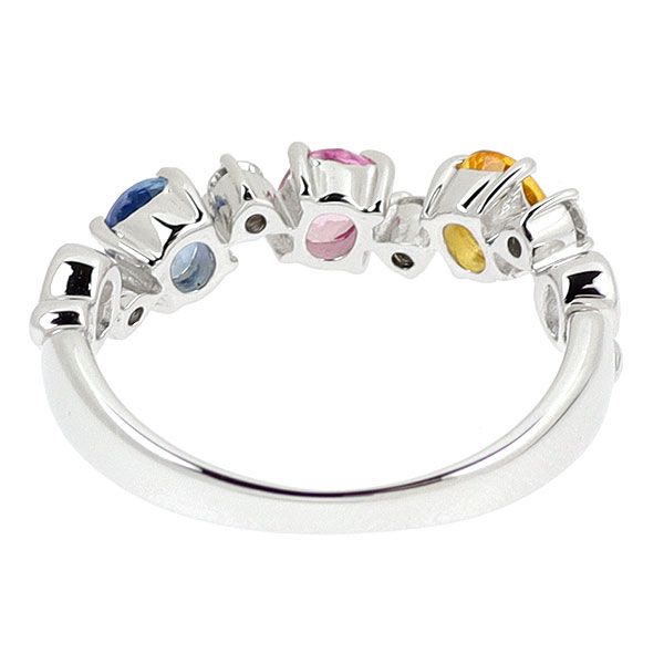 K18 サファイヤ0.31ct ダイヤモンド0.04ct リング マルチカラー K18 サファイヤ0.31ct ダイヤモンド0.04ct リング マルチカラー 楽天