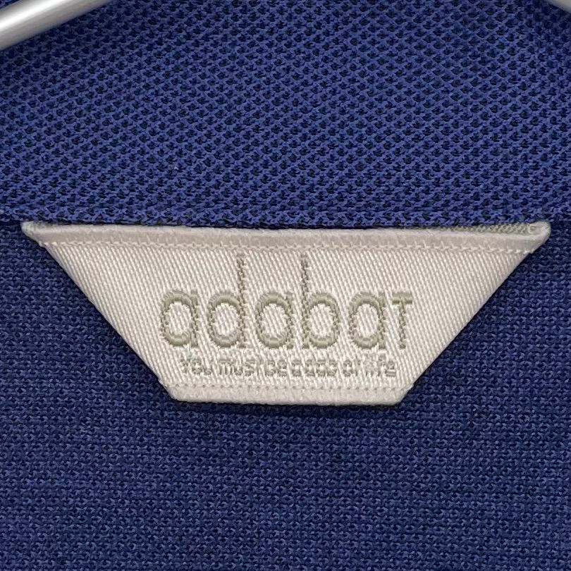 adabat アダバット ポロシャツ ゴルフウェア 刺繍ロゴ ワッペン 半袖シャツ ポリエステル/コットン ネイビー【中古】 レディース adabat アダバット ポロシャツ ゴルフウェア 刺繍ロゴ ワッペン 半袖