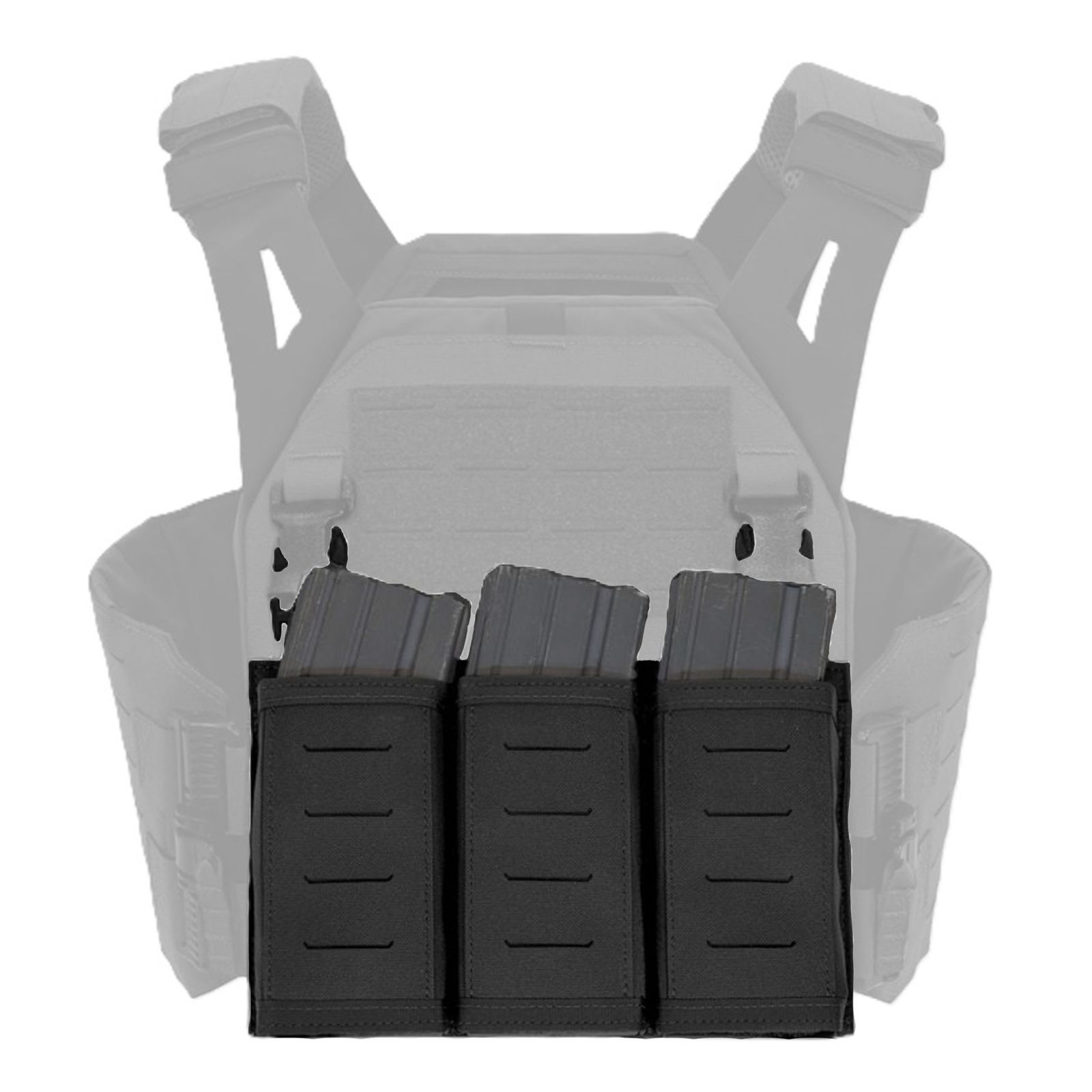 Warrior Assault Systems フロントパネル Laser Cut トリプルスナップ マグポーチ W LC DFP TSMP ブラック