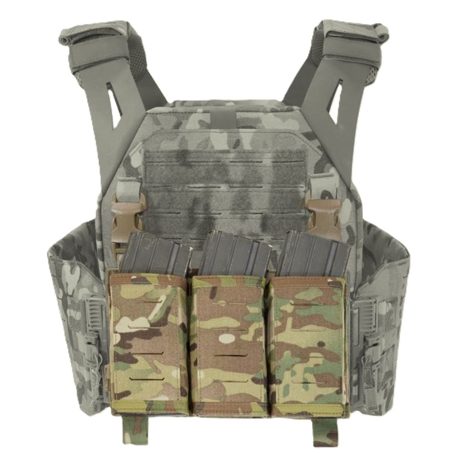 Warrior Assault Systems フロントパネル Laser Cut トリプルスナップ マグポーチ W LC DFP TSMP マルチカム