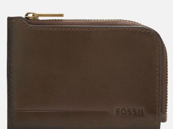 Fossil フォッシル コインケース アレン レザー ジップ カードケース ブラウン FO 313
