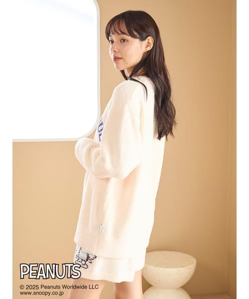  gelato pique ジェラート ピケ PEANUTS ONLINE オリジナルアート ジャガードプルオーバー＆ショートパンツセット レディース m ルームウェア ルームウェア パジャマ