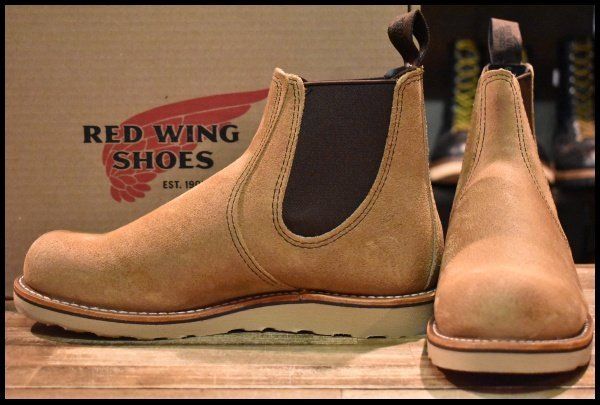 8 D ♥ 24年 レッドウィング 3192 クラシック チェルシー サイドゴア ミュールスキナー ラフアウト ブーツ redwing GP 364