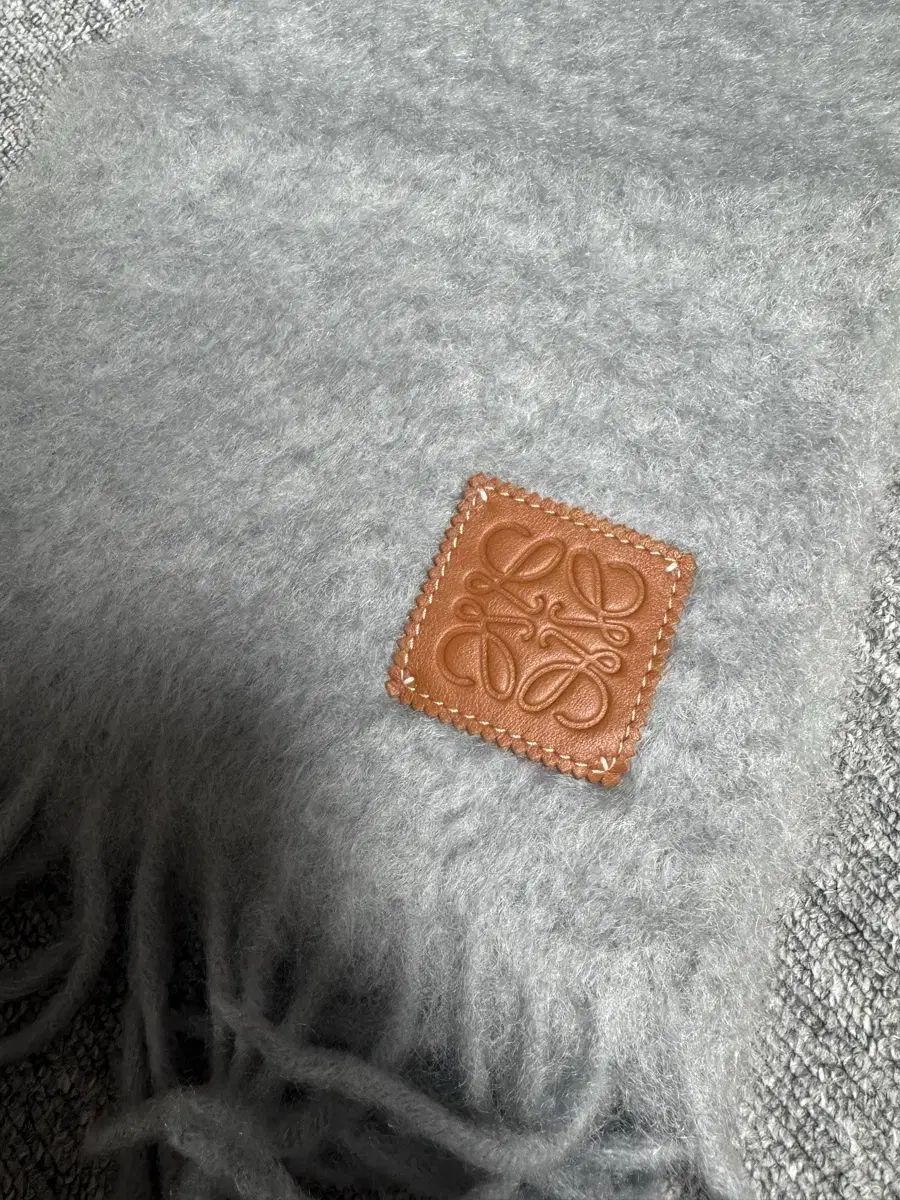 LOEWE ロエベ モヘア マフラー ライト グレー