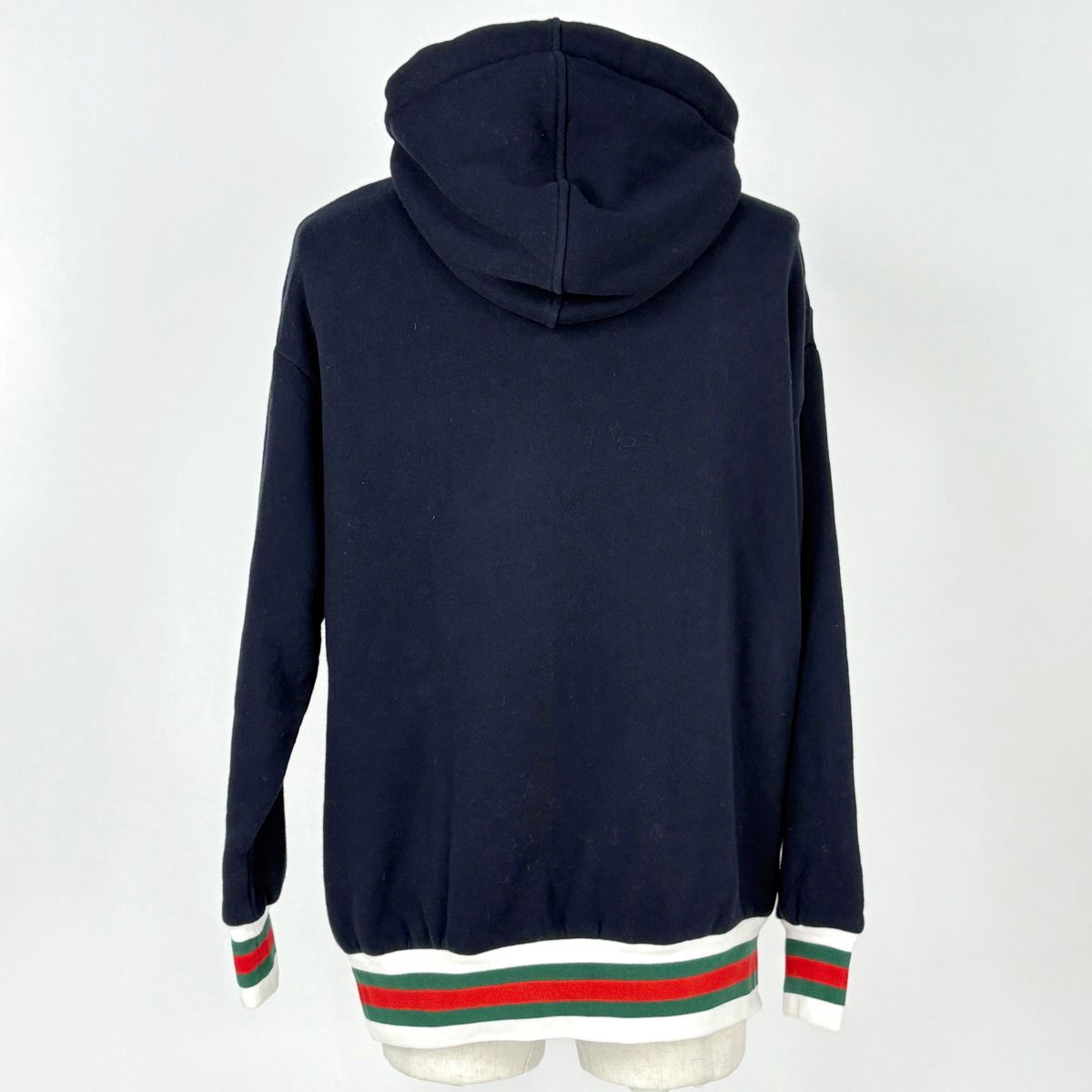 グッチ GUCCI GGロゴ ハーフジップ パーカー フーディ 刺繍 ウェブ 