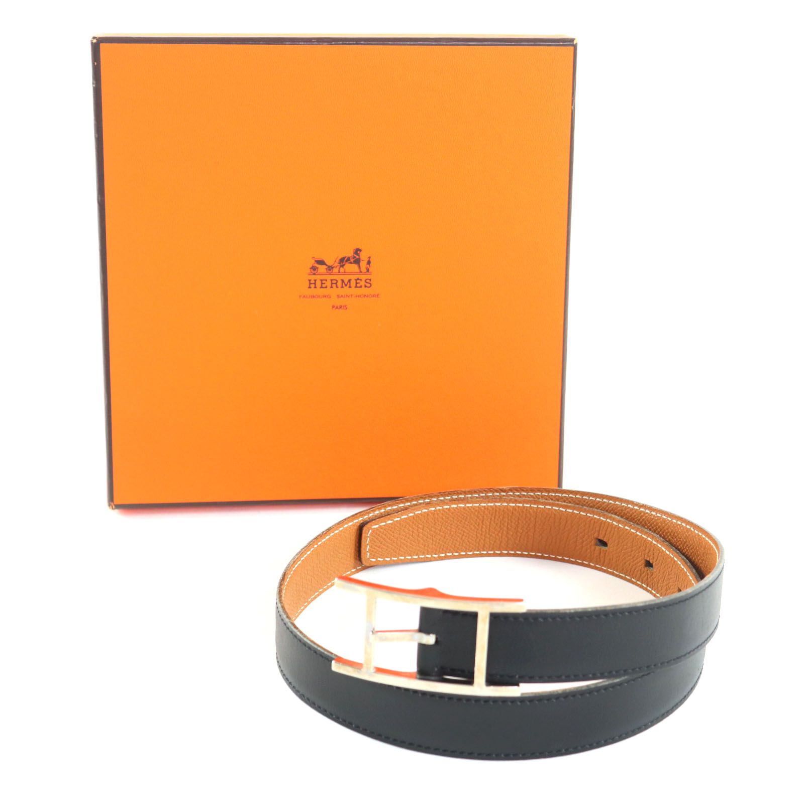 良品◇HERMES エルメス ヴィンテージ シルバー金具 マルジェラ期 H