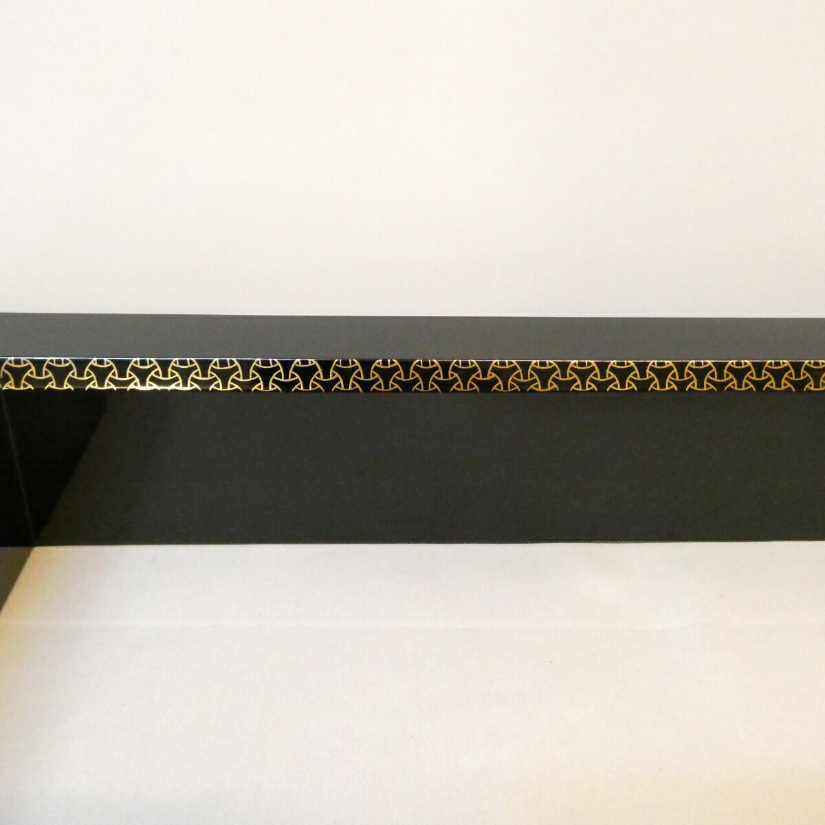 お正月特価】輪島塗 若島孝雄作 面独楽繋蒔絵 炉縁 木製 真塗 茶道具