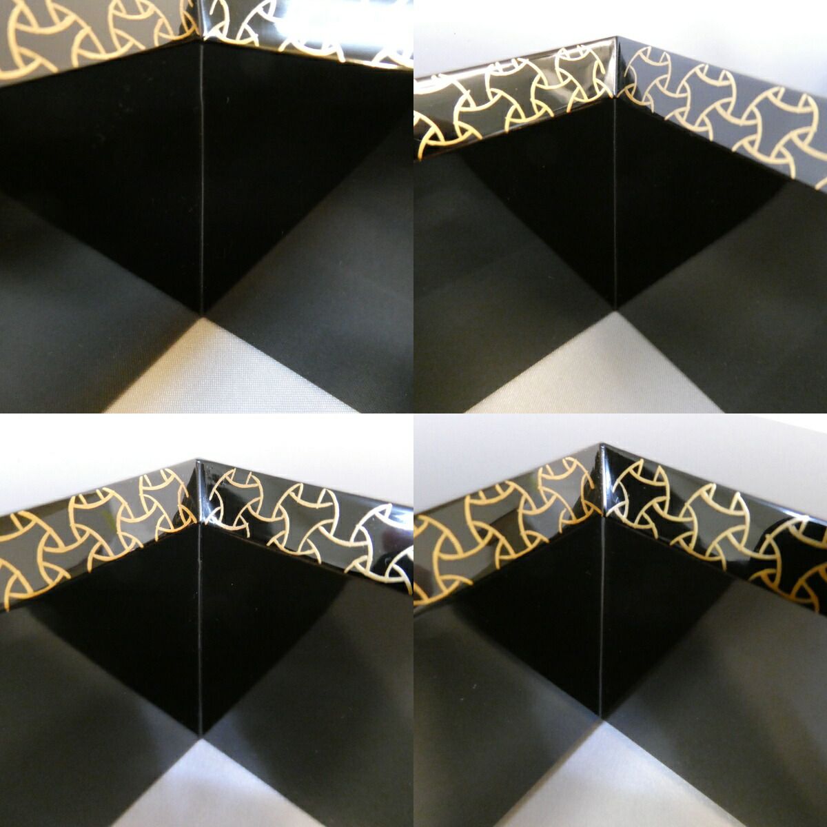 お正月特価】輪島塗 若島孝雄作 面独楽繋蒔絵 炉縁 木製 真塗 茶道具