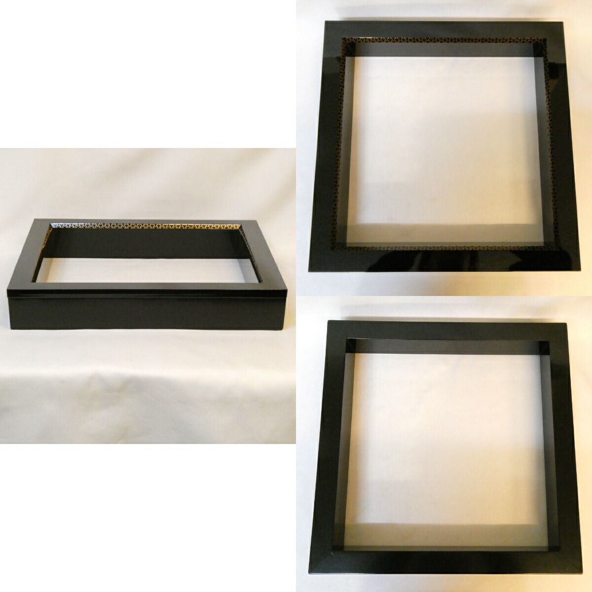 お正月特価】輪島塗 若島孝雄作 面独楽繋蒔絵 炉縁 木製 真塗 茶道具