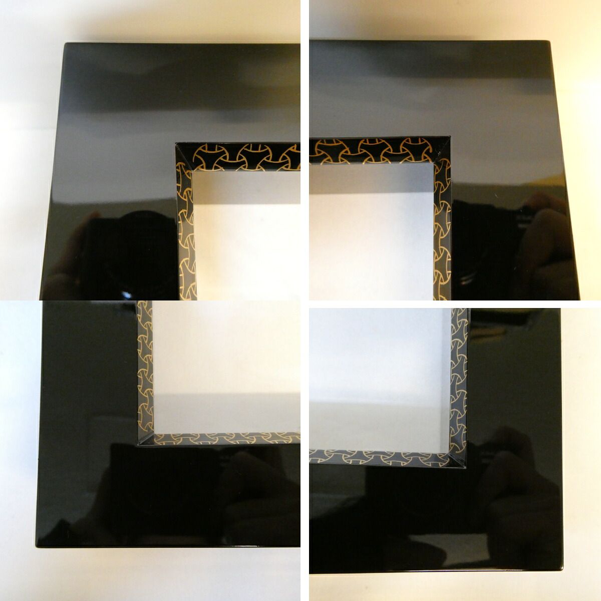 お正月特価】輪島塗 若島孝雄作 面独楽繋蒔絵 炉縁 木製 真塗 茶道具