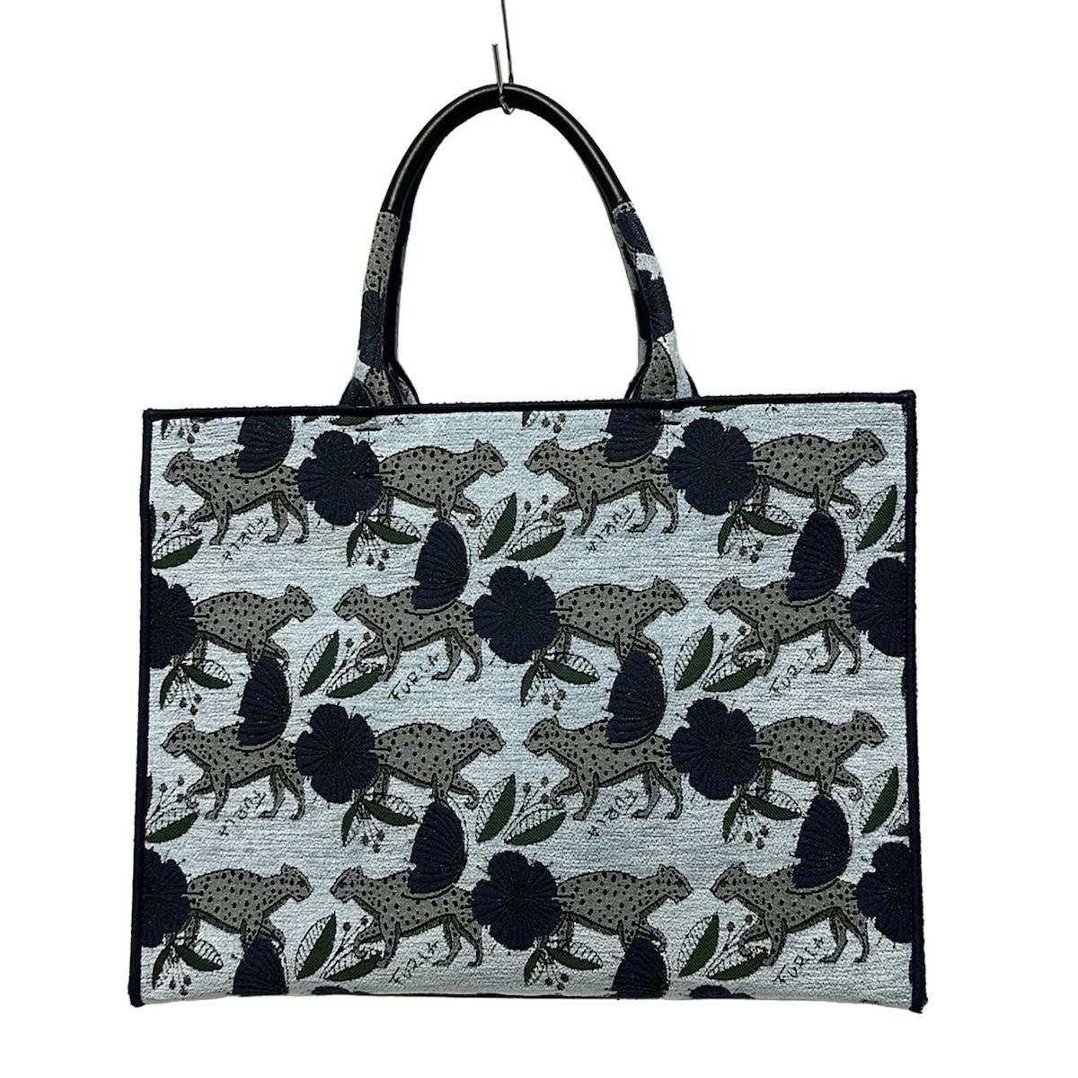 極美品✨ フルラ オポチュニティ トートバッグ 総柄 ラージサイズ ネイビー FURLA（フルラ） 並行輸入 トートバッグ オポチュニティ WB00299
