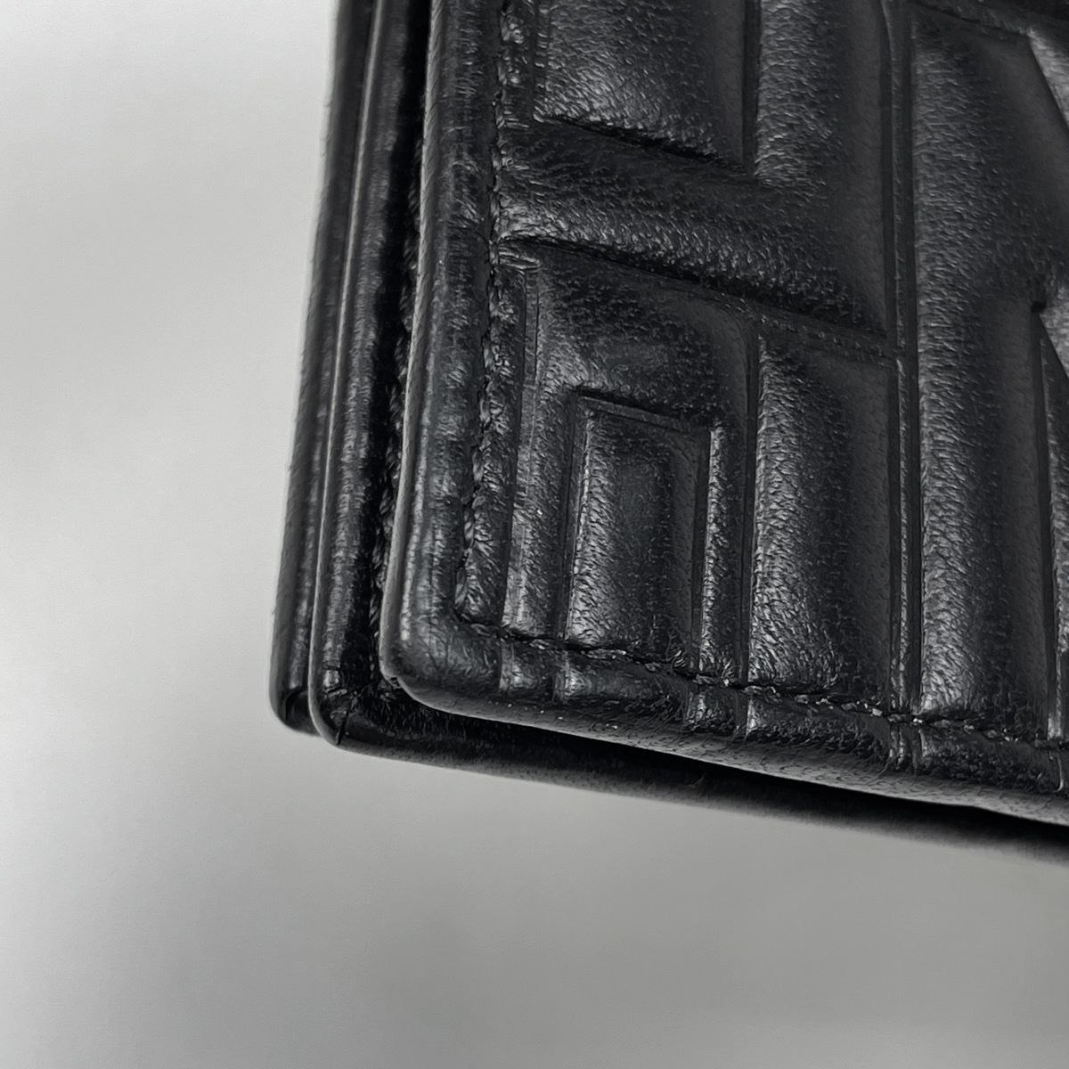  フェンディ FENDI ロゴ 長財布 チェーンウォレット レザー ブラック 8 M 0219 レディース 長財布 小物