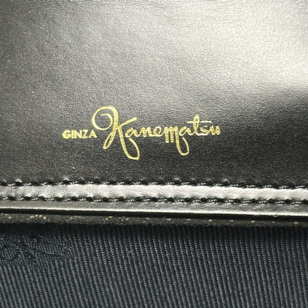GINZA Kanematsu(ギンザカネマツ) ビジネスバッグ - 黒×ゴールド