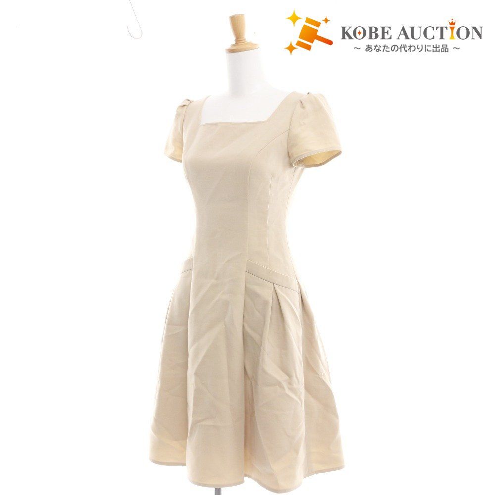 Rene ルネ ワンピース 膝丈 トップス ボトムス ファスナー 無地 レディース 32 ライトベージュ