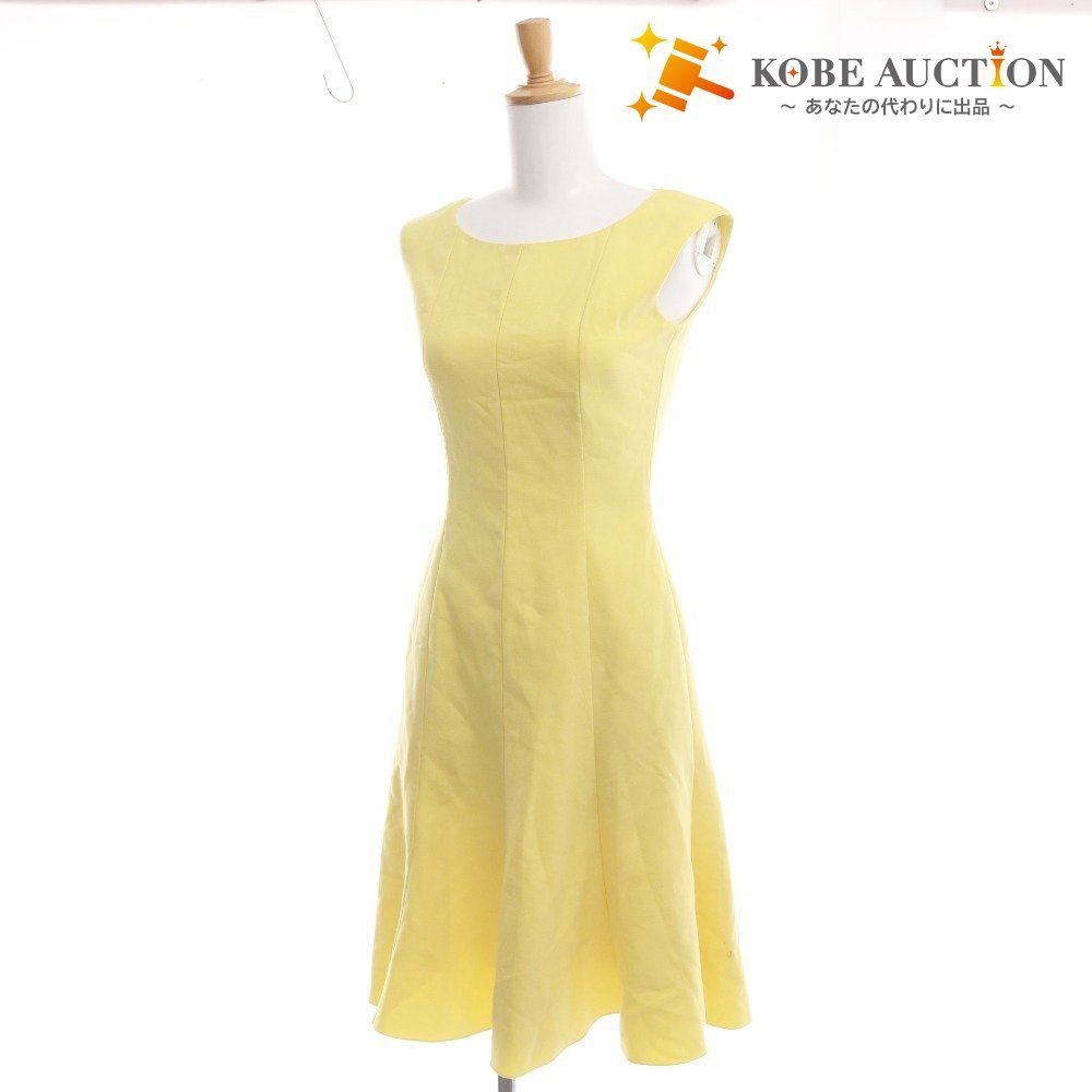Rene ルネ ワンピース 膝丈 トップス ボトムス ファスナー 無地 レディース 32 イエロー