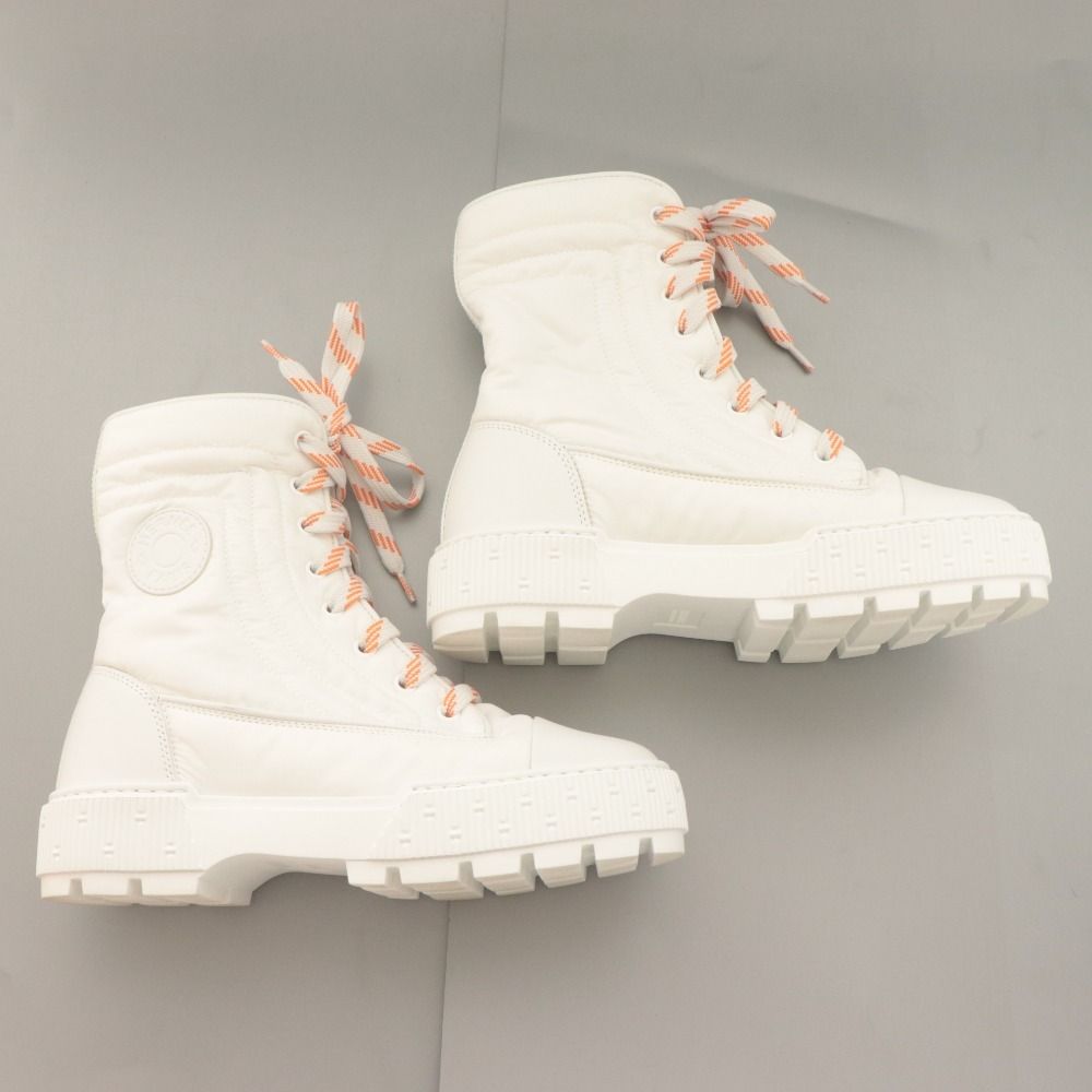 □ エルメス ショートブーツ 革靴 レザー フレッシュ エルメスワッペン