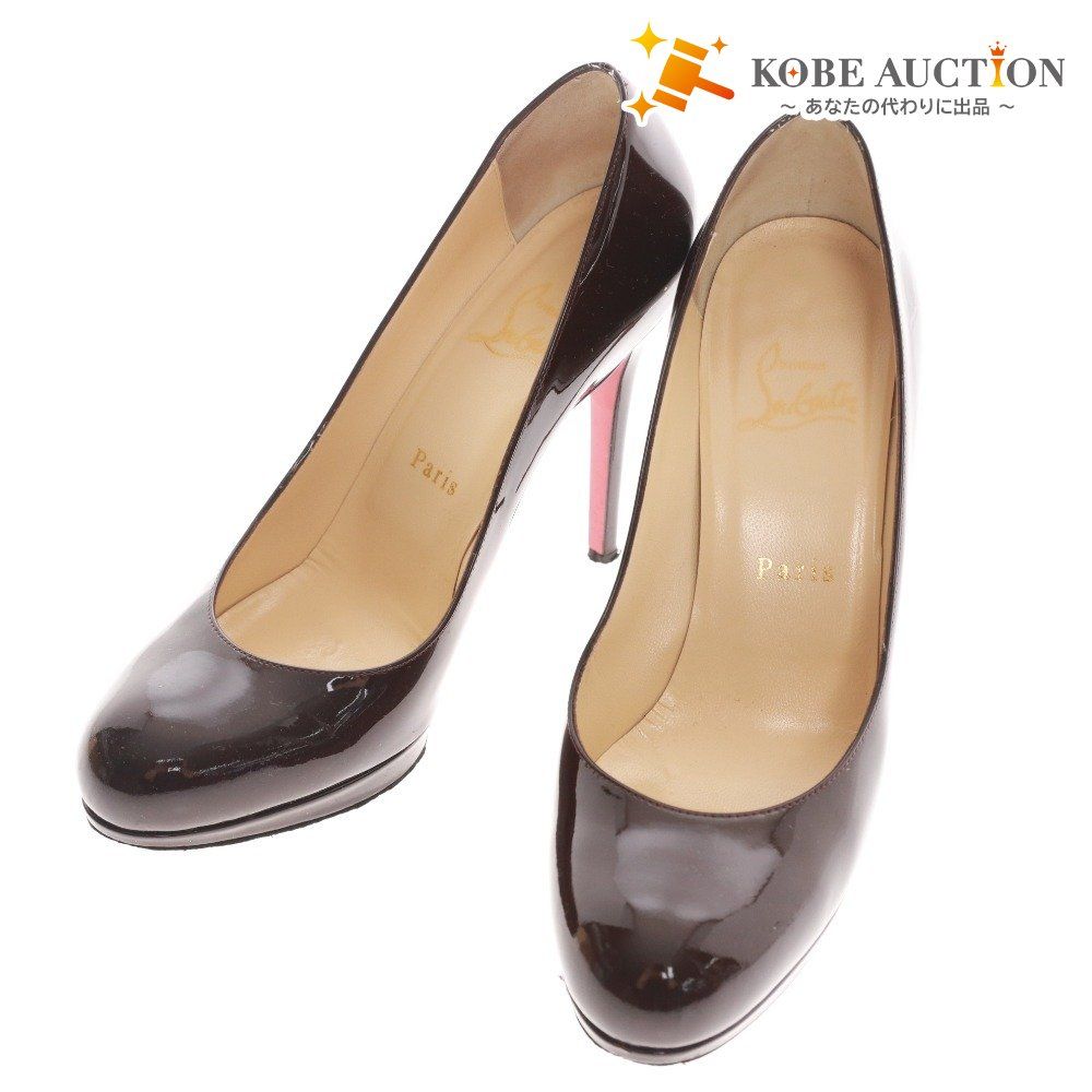 クリスチャンルブタン FIFI 100 PATENT CALF ハイヒール シューズ 靴 レディース 37 5 24 0 cm cm相当 ボルドー き