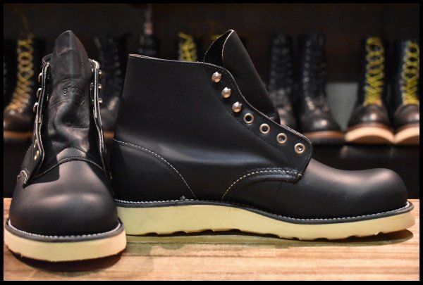 8 D DEAD 犬タグ 98年 レッドウィング 8165 アイリッシュセッター 黒 ブラッククローム プレーントゥ ブーツ redwing GP 366
