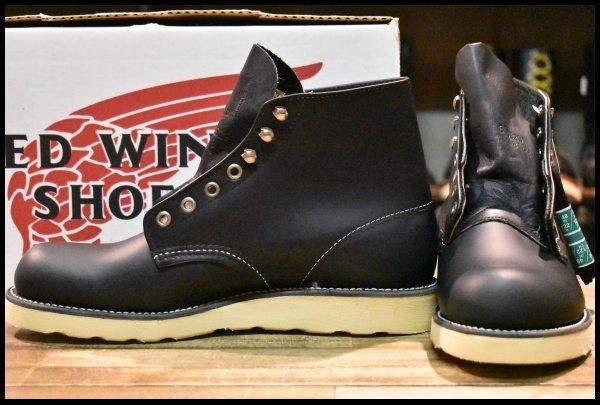 8 D DEAD 犬タグ 98年 レッドウィング 8165 アイリッシュセッター 黒 ブラッククローム プレーントゥ ブーツ redwing GP 366
