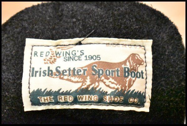  8 D DEAD 犬タグ 98年 レッドウィング 8165 アイリッシュセッター 黒 ブラッククローム プレーントゥ ブーツ redwing GP 366 ワークブーツ ブーツ 革靴