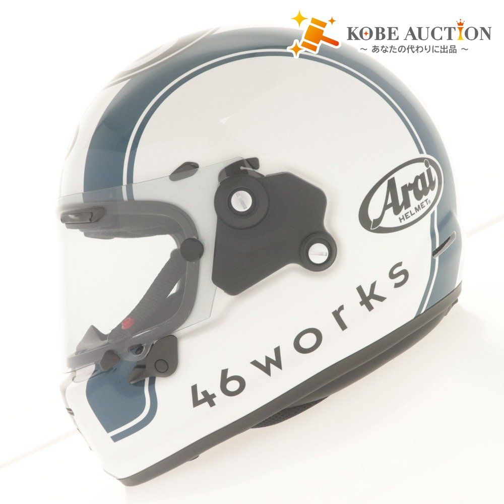 Arai Helmet ヘルメット ラパイド ネオ RAPIDE NEO 46 works 日本製 SGマーク バイク メンズ 59 60 cm L ブラック ホワイト 付属品付き