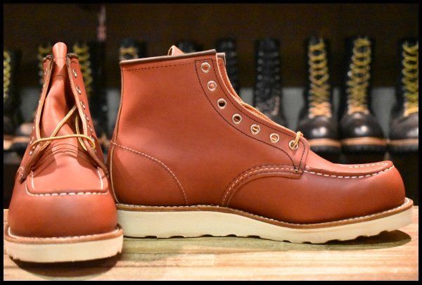 9 E ♥ 犬タグ復刻 21年 レッドウィング 8875 アイリッシュセッター 赤茶 オロラセット モックトゥ ブーツ redwing GP 368