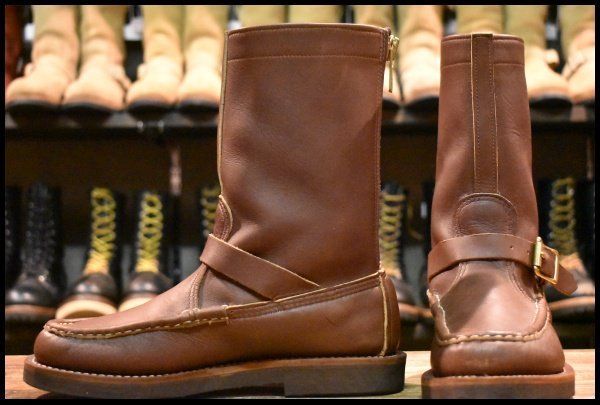 6EE 良品 白タグ】RUSSELL MOCCASIN ラッセルモカシン スネークブーツ