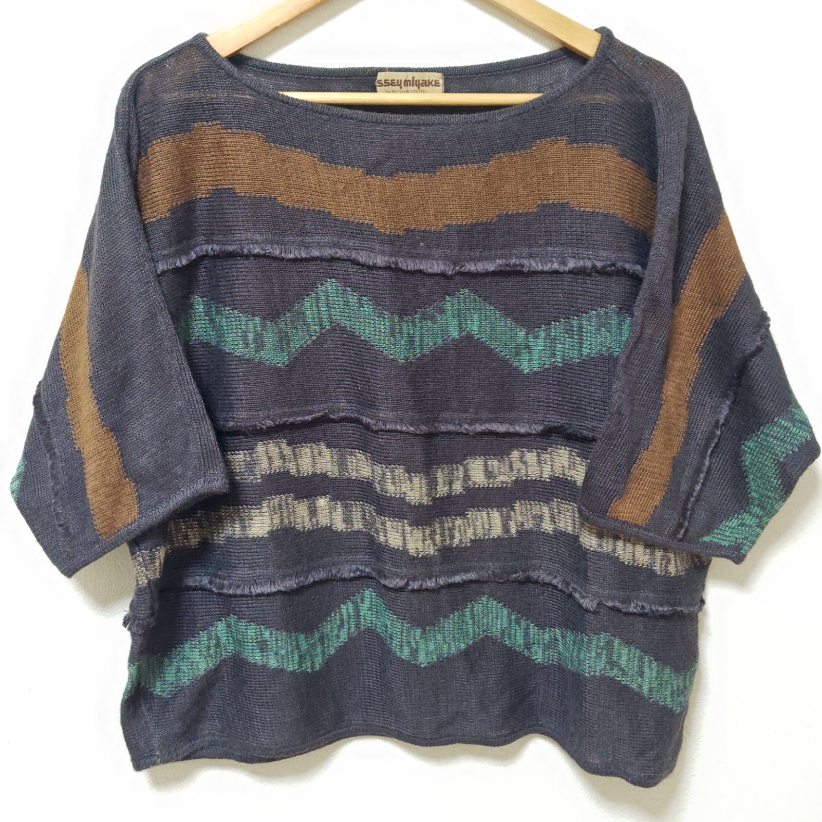 ビンデージ風◎【issey miyake】イッセイミヤケ サマーセーター ニット