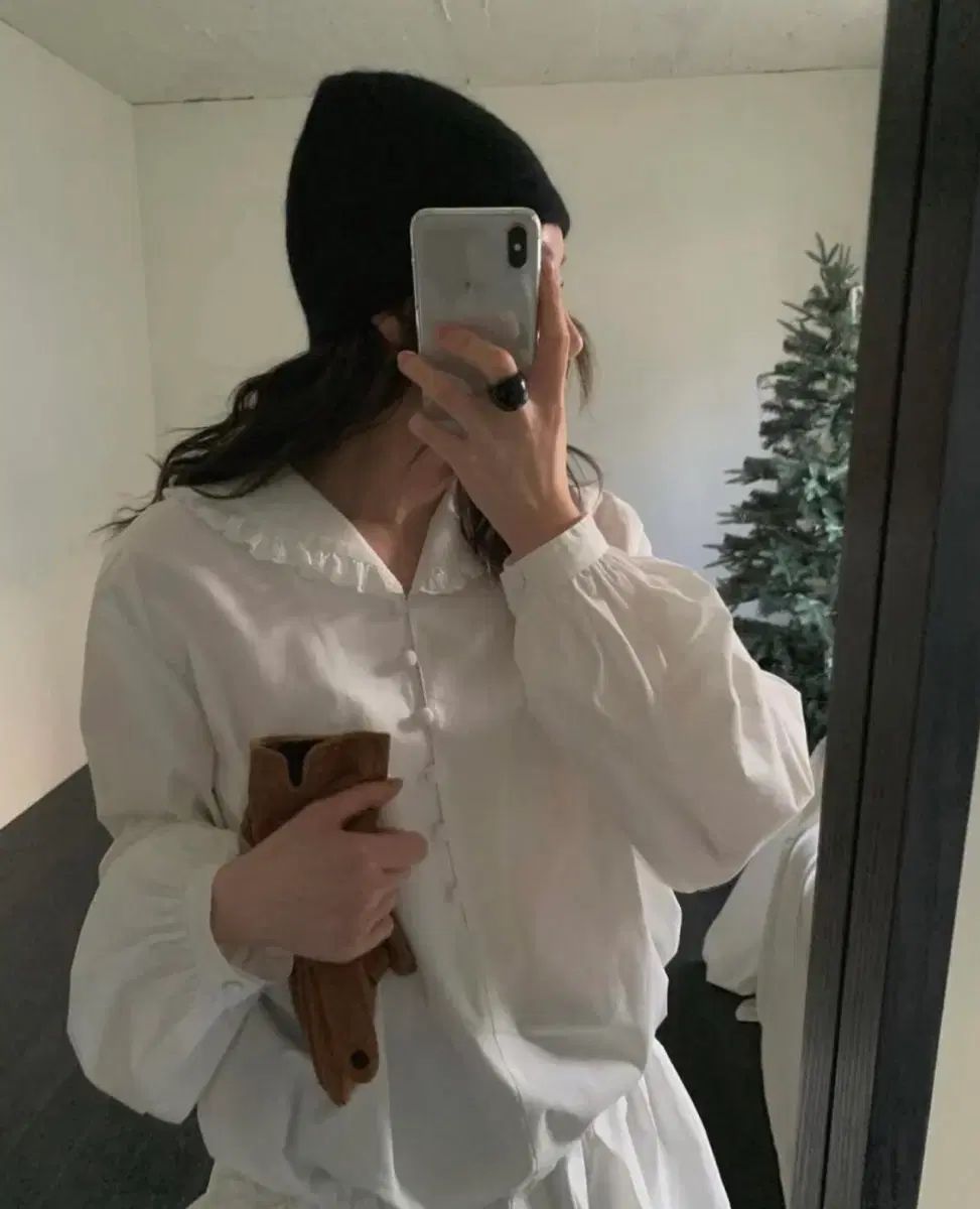 麻 mare ショールカラーワンピース 白 郵便局出荷